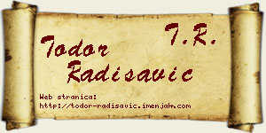 Todor Radisavić vizit kartica